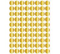 Royal Green Pegatinas Sólidas de Codificación por colores 1,3 cm Redondas 13mm - Pegatinas en forma de puntos - Redondas de media pulgada Pegatina Metálica Dorada - Paquete de 1200