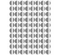 Royal Green Pegatinas Sólidas de Codificación por colores 1,3 cm Redondas 13mm - Pegatinas en forma de puntos - Redondas de media pulgada Pegatina Metálica Plateada - Paquete de 1200