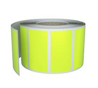 Royal Green Rollo de 500 Etiquetas Adhesivas Amarillo Neón Rectangulares (4 x 1,9 cm) Pegatinas Brillantes para Escribir en Superficie (40 x 19 mm)