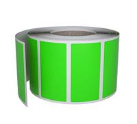 Royal Green Rollo de 500 Etiquetas Adhesivas Verde Neón Rectangulares (4 x 1,9 cm) Pegatinas Brillantes para Escribir en Superficie (40 x 19 mm)