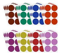 Royal Green Surtido Pegatinas Circulares Azules, Verdes, Amarillas, Moradas, Naranjas, Marrones y Rosas 50mm (5cm) Etiquetas Adhesivas de Colores 192 Unidades