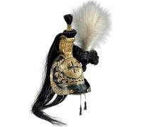 Royal Guard Cuirassier Casco - 2ª Compañía Mosquetero Modelo F | Réplica histórica | Acero con escudo de crin de caballo