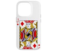Royal Jack of Diamonds Playing Cards Illustration Graphic Carcasa para iPhone 14 Pro