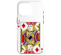 Royal Jack of Diamonds Playing Cards Illustration Graphic Carcasa para iPhone 16 Pro