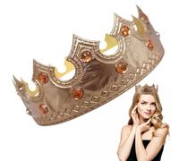 Royal King Queen Gold | King Charles Coronation | Accesorio De Disfraces Reales Dorados | Favor De La Fiesta Para El Carnaval, El Juego De Roles, El Rendimiento Del Cosplay, El Concurso, La Sesi