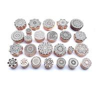 Royal Kraft Sellos de impresión de bloques de madera surtidos (juego de 25) Bulk01_25G