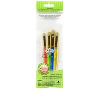 Royal & Langnickel and Clear Choice - Juego de Pinceles para Plantillas (4 Piezas, 1/4 Pulgadas, Corto, 1/4 Pulgadas, abovedado, 1/4 Pulgadas, Filbert Small