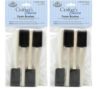 Royal & Langnickel Crafter's Choice 4 cepillos de Espuma de 1 Pulgada | RFOMW-4PACK (Paquete de 2)