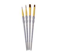 Royal & Langnickel - Crafters Choice Juego de 4 brochas Negras TAKLON Shader