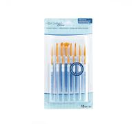 Royal & Langnickel Crafter's Choice Mini Gold Taklon Brush Value Set-15/Pkg, pequeño a Mediano