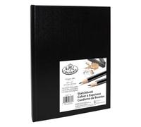 Royal & Langnickel negro A4), cartucho dibujo papel artista Sketch libro Pad Casebound 110 gsm 220 páginas (21.6 cm x 27.9 cm)