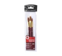 Royal & Langnickel RSET-9140 - Set de brochas crestas avellana, de taklon (3 piezas) color dorado