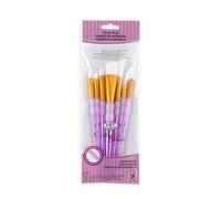 Royal & Langnickel- Set de brochas angulares variadas de taklon Blanco, 7 Piezas (Royal Brush RCC 407)
