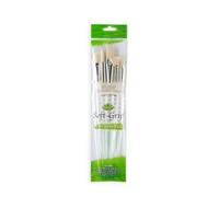 Royal & Langnickel-Set de brochas de Mango Largo Agarre Suave Variedad cerdas (5 Piezas) Color Blanco (Royal Brush SG-506)