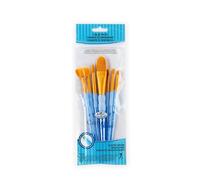 Royal & Langnickel- Set de brochas ovaladas variadas de taklon Dorado, 7 Piezas (Royal Brush RCC 405)