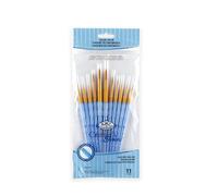 Royal & Langnickel- Set de brochas Redondeadas de taklon Dorado, 11 Piezas (Royal Brush RCC 301)