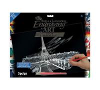 Royal & Langnickel Silver Engraving Art A3 Size Eiffel Tower Designed Painting Set, Plata, Natural, Instrumento Musical para niños (FAM-3)