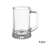 Royal leerdam 76342 jarras de cerveza, paquete de 4 unidades, incoloro