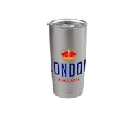 Royal London England Crown, London Wait For Me Travel London Vaso térmico de acero inoxidable de doble pared