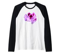 Royal Pelargonium, Orquídea Aristo Flores Rosa Formas Mania Camiseta Manga Raglan