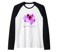 Royal Pelargonium, Orquídea Aristo Flores Rosa Formas Mania Camiseta Manga Raglan