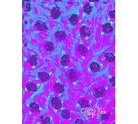 Royal Purple And Violet Florals 200 Unlined, Flower Detailed Page, 8x11 Hardcover Journal, Art Pad, Sketchbook, Drawing Book: Made With Hand-Painted Art By: Artist Mary Elisabeth Linder @ MaryEMade