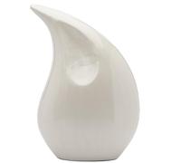 Royal Rapture Urn for Ashes Cremation Memorial Funeral Teardrop Jar Love Urns Decorative Human Adult Child (White, 12") RT01-05
