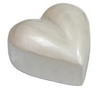 Royal Rapture Urn for Ashes Funeral Cremation Memorial Keepsake Heart Love Urns Decorative Alloy (White, 3") RHM01-03