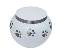 Royal Rapture Urn For Ashes Memorial Funeral Cremation Love Urns decorativePaw Engraved Jar |Pet Dog Cat| (White, 6") RPJM01-05