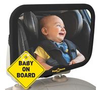 Royal Rascals - Espejo ajustable para el reposacabezas (para asiento de niño mirando hacia atrás, modelo mejorado, se adapta a cualquier asiento, 100% inastillable, producto de seguridad), negro