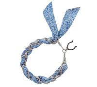 Royal RC Canes Bufanda de satén de seda de lujo con cadena para la muñeca y soporte de clip para caña de bastón, bufanda de seda de diseño con cadena (pájaro cantor, tamaño más pequeño (16 mm-18 mm)