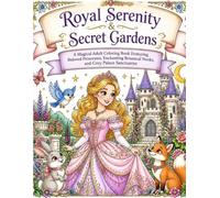 Royal Serenity & Secret Gardens: A Magical Adult Coloring Book Featuring Beloved Princesses, Enchanting Botanical Nooks, and Cozy Palace Sanctuaries