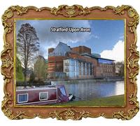 Royal Shakespeare Theatre Stratford-Upon-Avon Inglaterra Imán para nevera de recuerdo turístico