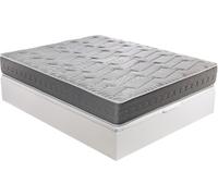 ROYAL SLEEP - Pack Descanso Montaje y Retirada de Usado Incluido | Colchón Viscoelástico Ceramic Plus 135x200 + Canapé Abatible Gran Capacidad Blanco Madera