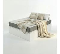 ROYAL SLEEP Pack Colchón de Muelles Ensacados con Viscoelástica 23 cm Firmeza Media-Alta + Canapé Abatible de Madera Gran Capacidad Blanco | Montaje y Retirada de Usado Incluido | 150x200