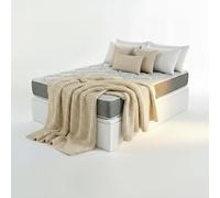 ROYAL SLEEP Pack Colchón de Muelles Ensacados con Viscoelástica 27 cm Firmeza Media-Alta + Canapé Abatible de Madera Gran Capacidad Blanco | Montaje y Retirada de Usado Incluido | 135x190
