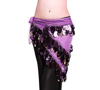 ROYAL SMEELA Danza del Vientre Bufanda de la Cadera Disfraz para Mujer Danza del Vientre cinturón Falda de Baile Flamenco Gitano Moneda Triángulo Bufanda de Caderas Ropa de Mujer