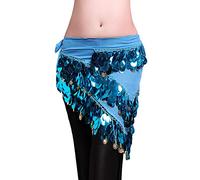 ROYAL SMEELA Danza del Vientre Bufanda de la Cadera Disfraz para Mujer Danza del Vientre cinturón Falda de Baile Flamenco Gitano Moneda Triángulo Bufanda de Caderas Ropa de Mujer