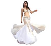 ROYAL SMEELA Danza del Vientre Sujetador con cinturón y Falda Traje Danse orientale borlas de Perlas Cinturón de Sujetador Gasa Faldas Sirena Vestido Danza Vientre Mujer Disfraz Danza Oriental