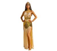 ROYAL SMEELA Disfraz de cleopatra con perlas y lentejuelas,disfraz de reina egipcia mujer,ropa egipcio para mujer,traje de diosa egipcia