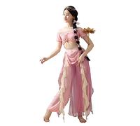 ROYAL SMEELA Disfraz de Princesa Jazmín para Mujer Vestido de Jazmin para Fiesta Cosplay Halloween Carnaval Cumpleaños Top y Pantalone Disfraz Princesa Vestido Aladdin Princesa Jasmine Adulto