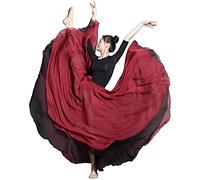 ROYAL SMEELA Falda de Flamenco Falda de Danza del Vientre 720 Grados Faldas Danza Vientre Mujer Faldas Danza Oriental Falda Flamenca Larga Falda Baile Flamenca Rojo Falda Baile del Vientre Adultos
