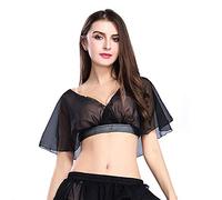 ROYAL SMEELA Mujeres Negro Sexy Fashion Belly Dance Top Camisa de Vestir Traje de la Ropa