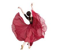 ROYAL SMEELA Ropa Danza contemporanea Adulto Mujer Vestido Baile Moderno Adulto Vestidos Danza contemporanea Vestido de Danza lírica Vestido de Danza Ballet Mujer Maillot Ballet+Falda de 720 Grados