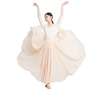ROYAL SMEELA Ropa Danza contemporanea Adulto Mujer Vestido Baile Moderno Adulto Vestidos Danza contemporanea Vestido de Danza lírica Vestido de Danza Ballet Mujer Maillot Ballet+Falda de 720 Grados