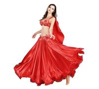 ROYAL SMEELA Traje Bailarina Danza del Vientre Conjunto Danza del Vientre Adulto Disfraz Danza Oriental satén Mujer Ropa Baile del Vientre Disfraces Danza del Vientre Mujer Vestuario Danza Vientre