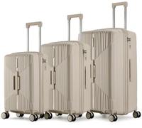 ROYAL SWISS Juego de maletas rígidas de 3 piezas, de polipropileno, con candado TSA, ruedas giratorias de 360°, equipaje de mano y maletín grande