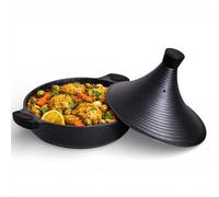 Royal Swiss - Tajine de cocina (32 cm, aluminio, apto para inducción, color rosa y oro (negro, 32)
