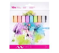 Royal Talens - Set De 10 Marcadores De Pincel Ecoline Pastel