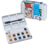 Royal Talens Van Gogh Acuarela Bolsillo Caja Básico Colores 12 Medio Bandejas